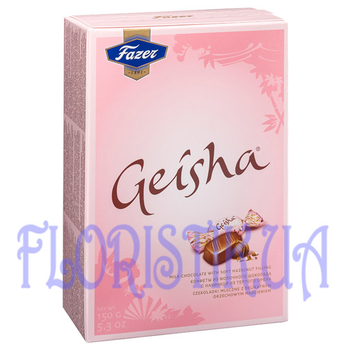 Geisha in milk chocolate Fazer ― Floristik — flower delivery all over Ukraine