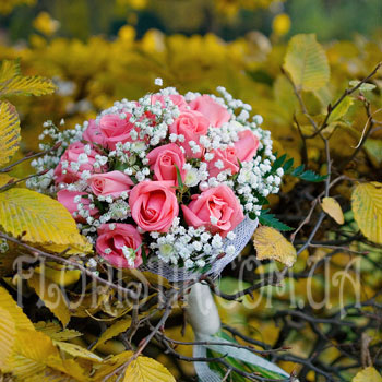 Bouquet of pink roses. Buy Bouquet of pink roses in the online store Floristik