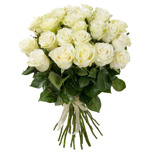 23 white roses. Buy 23 white roses in the online store Floristik