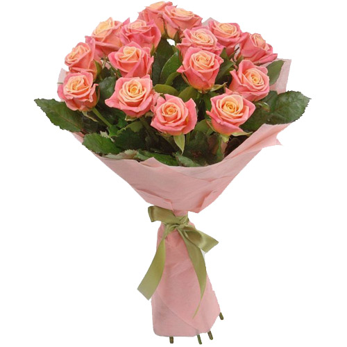 13 pink roses. Buy 13 pink roses in the online store Floristik