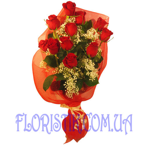 13 red roses. Buy 13 red roses in the online store Floristik