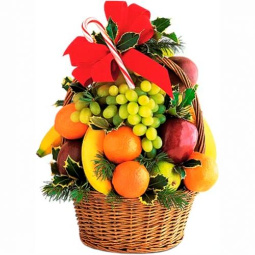 Christmas fruit basket. Buy Christmas fruit basket in the online store Floristik