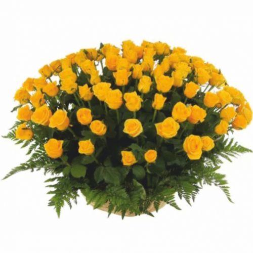 Basket Golden Sun ― Floristik — flower delivery all over Ukraine