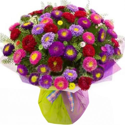 Asters Bouquet ― Floristik — flower delivery all over Ukraine