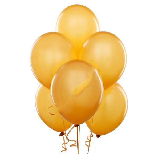 Helium balls (gold) ― Floristik — flower delivery all over Ukraine