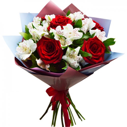 Bouquet winter contrasts ― Floristik — flower delivery all over Ukraine