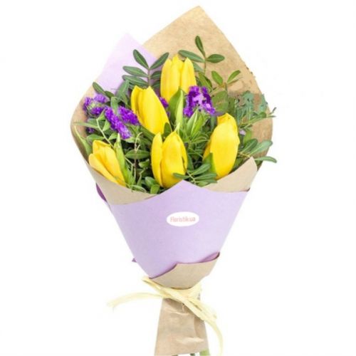 Bouquet of sun tulips ― Floristik — flower delivery all over Ukraine