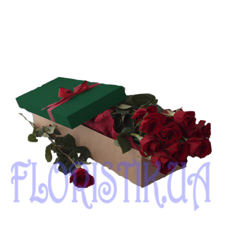 A box of 11 red roses ― Floristik — flower delivery all over Ukraine