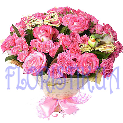 Lady in Pink Bouquet ― Floristik — flower delivery all over Ukraine