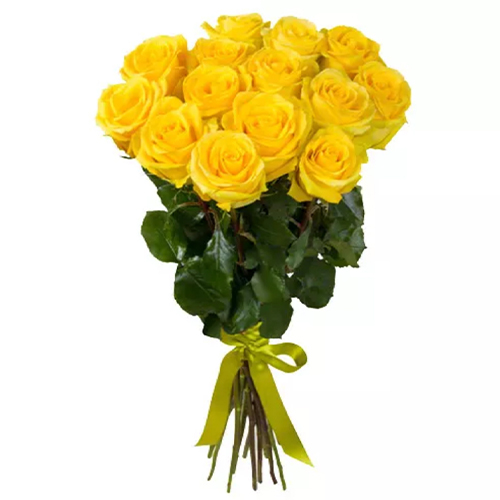 11 yellow roses. Buy 11 yellow roses in the online store Floristik