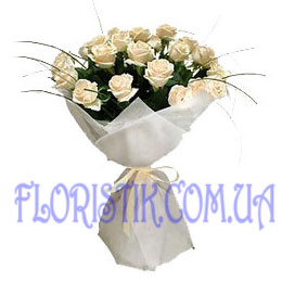 17 cream roses. Buy 17 cream roses in the online store Floristik