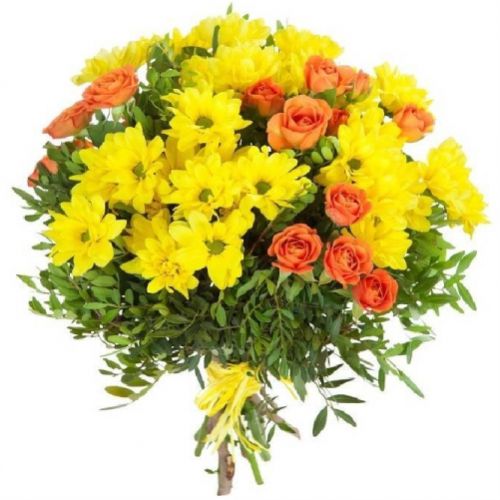 Bouquet of roses and gerberas. Buy Bouquet of roses and gerberas in the online store Floristik