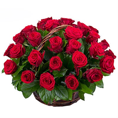 35 Rose Basket. Buy 35 Rose Basket in the online store Floristik