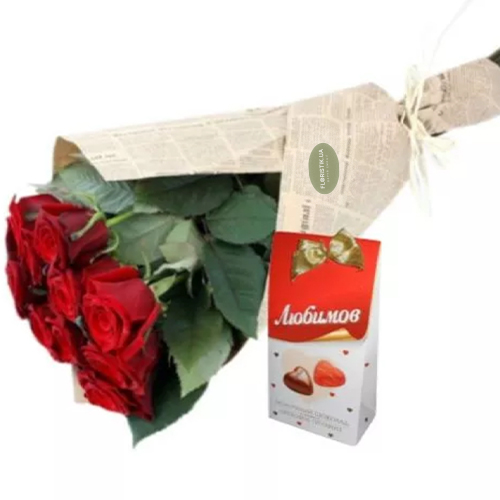 11 red roses. Buy 11 red roses in the online store Floristik