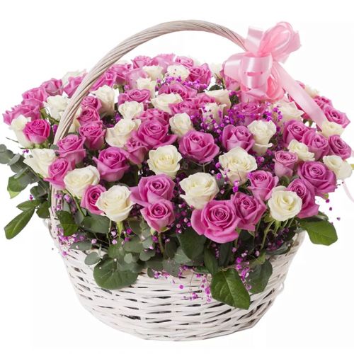 75 Roses Basket. Buy 75 Roses Basket in the online store Floristik