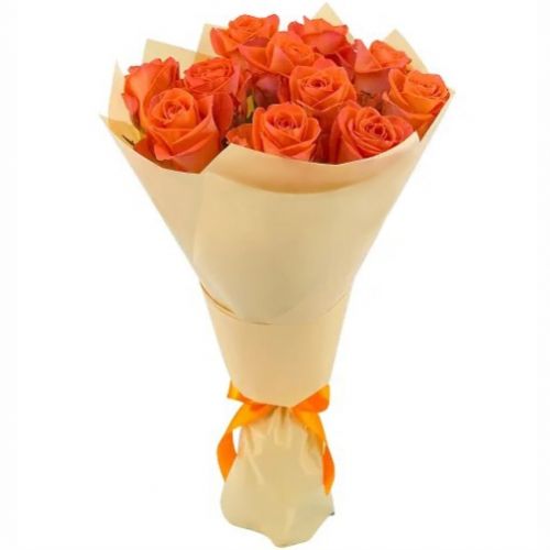 11 orange roses. Buy 11 orange roses in the online store Floristik