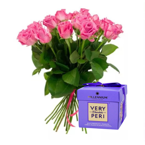 17 pink roses. Buy 17 pink roses in the online store Floristik