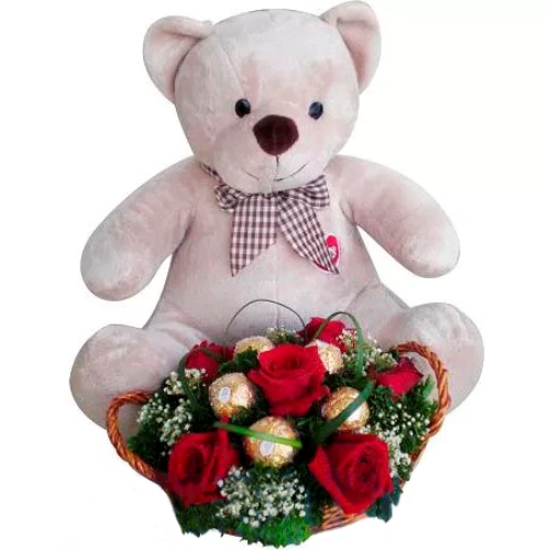 Bear with Basket. Buy Bear with Basket in the online store Floristik