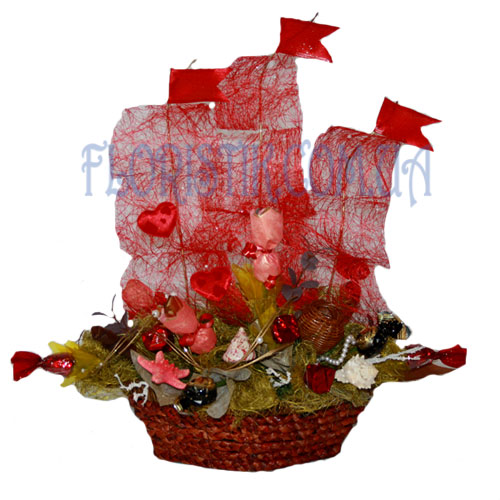 Ship Scarlet Sails. Buy Ship Scarlet Sails in the online store Floristik