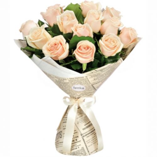 19 Cream Roses. Buy 19 Cream Roses in the online store Floristik