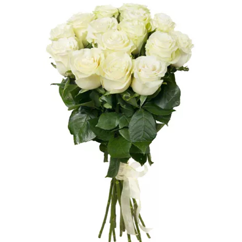 A bouquet of 11 white roses. Buy A bouquet of 11 white roses in the online store Floristik