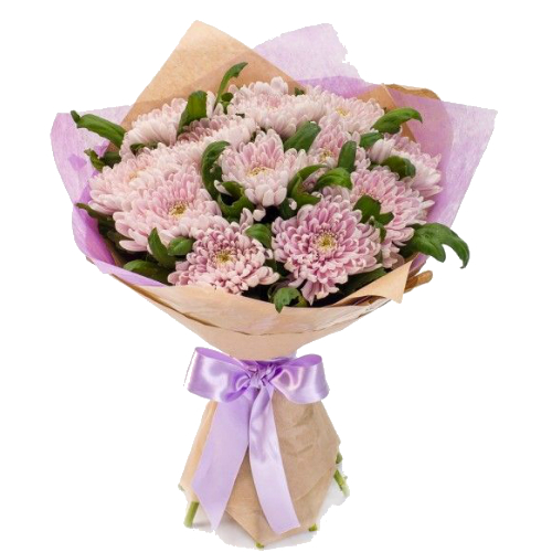 Lilac Bouquet of chrysanthemums. Buy Lilac Bouquet of chrysanthemums in the online store Floristik
