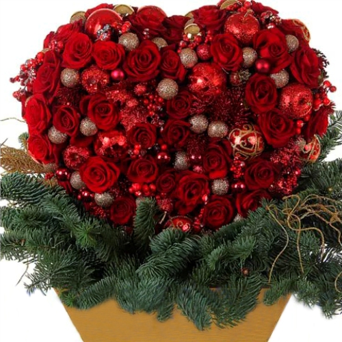 Winter heart ― Floristik — flower delivery all over Ukraine