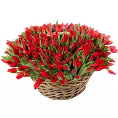 155 Basket of tulips ― Floristik — flower delivery all over Ukraine