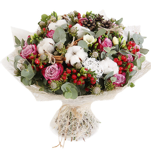 Bouquet winter day ― Floristik — flower delivery all over Ukraine