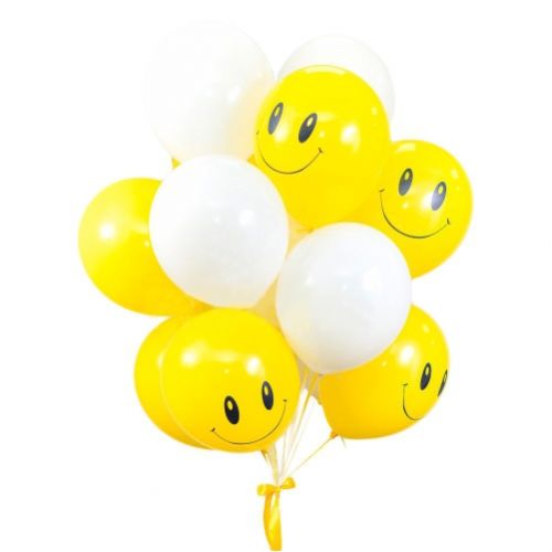 11 helium balloons (smiles) ― Floristik — flower delivery all over Ukraine