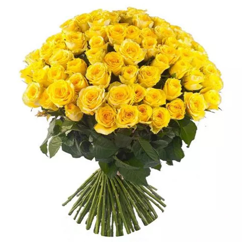 101 yellow rose ― Floristik — flower delivery all over Ukraine
