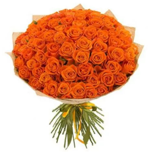 75 orange roses ― Floristik — flower delivery all over Ukraine