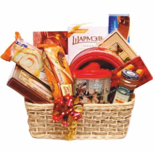 Basket Sweet show. Buy Sweet gift in shopping cart online store Floristik