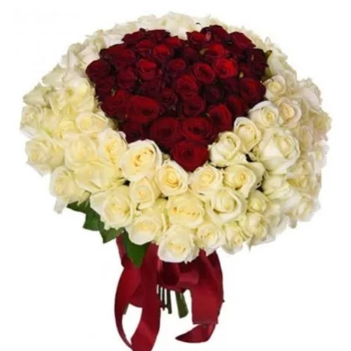 Bouquet of roses heart ― Floristik — flower delivery all over Ukraine