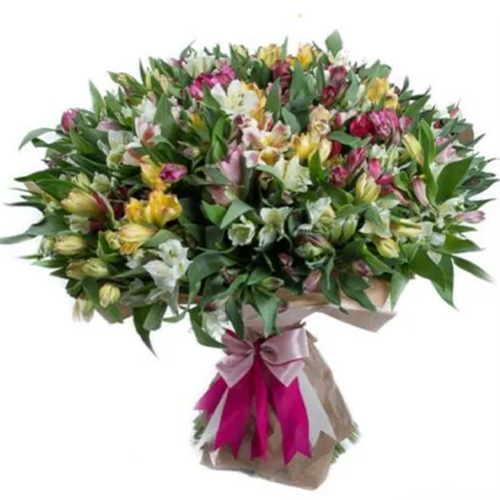 Bouquet 101 alstroemeria ― Floristik — flower delivery all over Ukraine