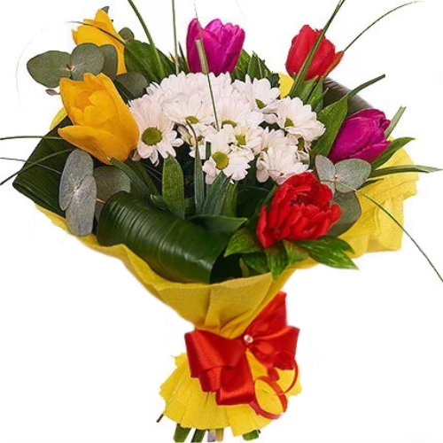 Bouquet of of spring sun ― Floristik — flower delivery all over Ukraine