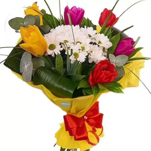 Bouquet of of spring sun ― Floristik — flower delivery all over Ukraine