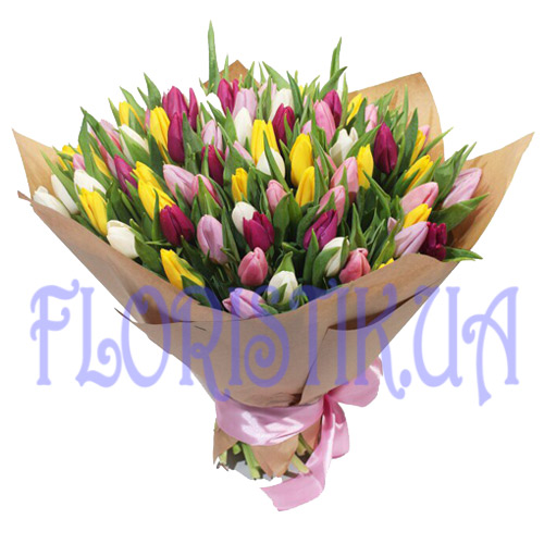 Bouquet 101 tulips ― Floristik — flower delivery all over Ukraine