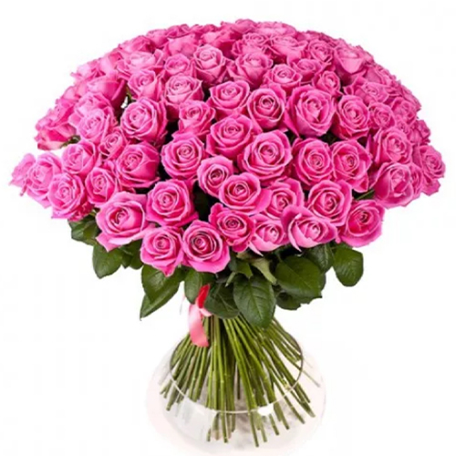 Bouquet of 75 pink roses ― Floristik — flower delivery all over Ukraine