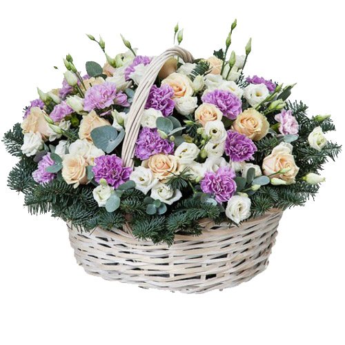 Basket of winter flowers ― Floristik — flower delivery all over Ukraine