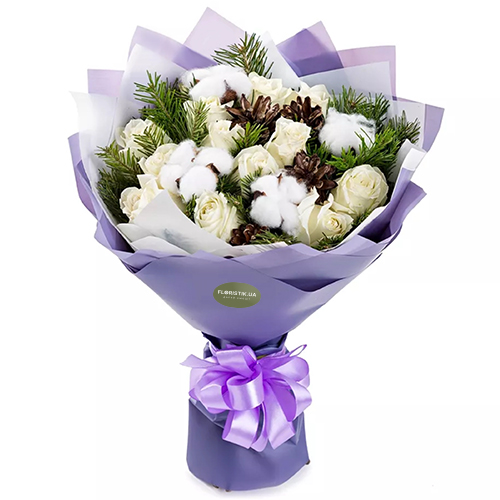 Snowy bouquet ― Floristik — flower delivery all over Ukraine