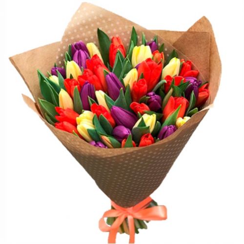 Bouquet of caramel spring ― Floristik — flower delivery all over Ukraine