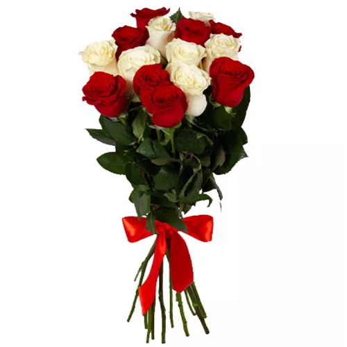 15 Dutch roses ― Floristik — flower delivery all over Ukraine