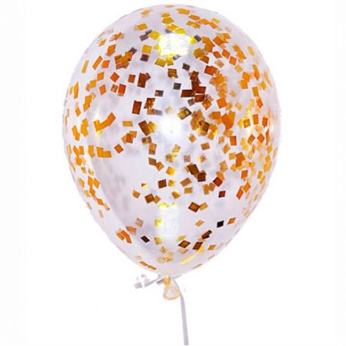 Transparent balloon with Gold Confetti ― Floristik — flower delivery all over Ukraine