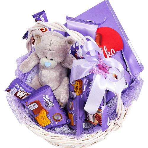 Mini basket Milka ― Floristik — flower delivery all over Ukraine