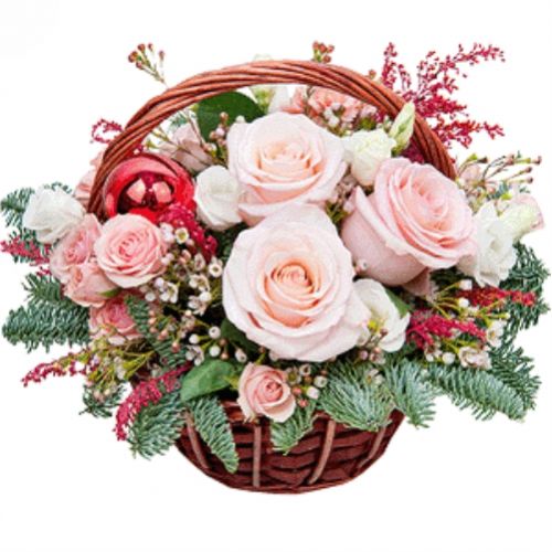 Basket Christmas chic ― Floristik — flower delivery all over Ukraine