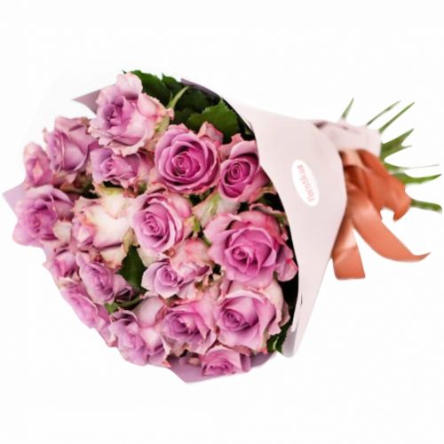 Bouquet of 19 lilac roses ― Floristik — flower delivery all over Ukraine
