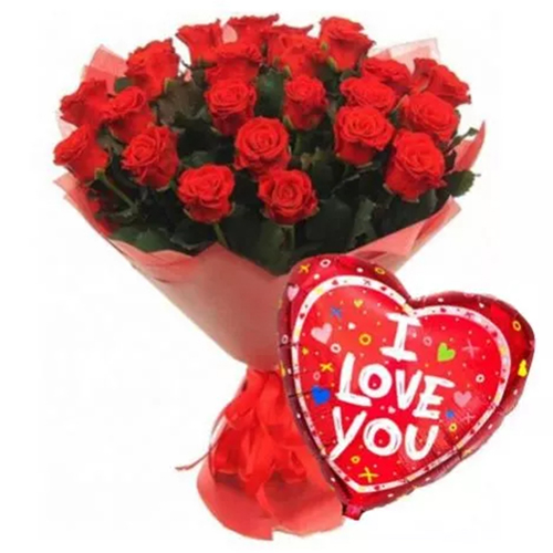 21 red roses. Buy 21 red roses in the online store Floristik