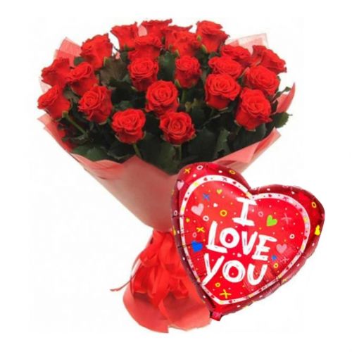21 red roses. Buy 21 red roses in the online store Floristik