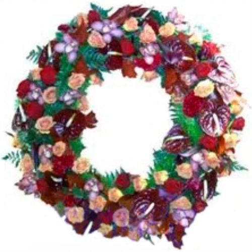 The wreath of roses and anthuriums. Buy The wreath of roses and anthuriums in the online store Floristik